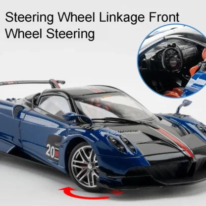 1:18 Pagani Huayra Roadster BC Car Toys Alloy Diecast Models Doors Opened Shock Absorption Collection Racing Vehicle for Boys 5