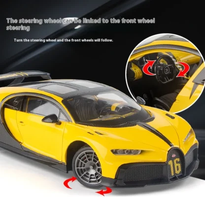 1:18 Scale Bugatti Chiron Alloy Car Model with Lights & Sounds - Ideal Gift for Car Lovers & Kids - Authentic Replica 6