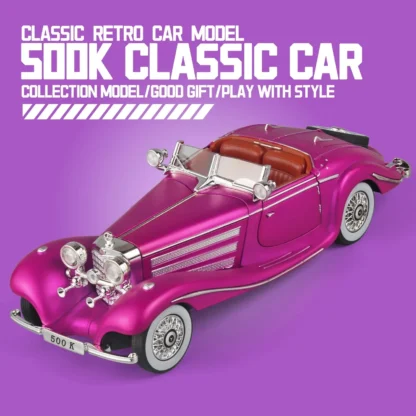 1:24 Alloy Vintage Car Model, Classic for 500K and CLK-GTR Series, Suitable for Youth Collection and Display 6