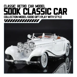 1:24 Alloy Vintage Car Model, Classic for 500K and CLK-GTR Series, Suitable for Youth Collection and Display 1