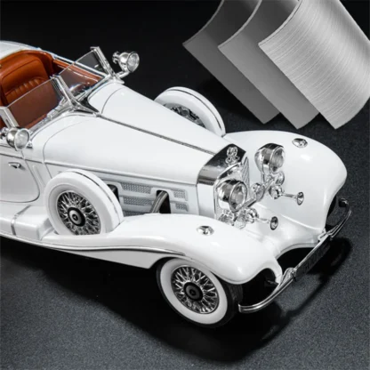 1:18 1936 Benzs 500K Alloy Classic Car Model Diecast Metal Retro Vehicles Car Model Simulation Sound and Light Children Toy Gift 2