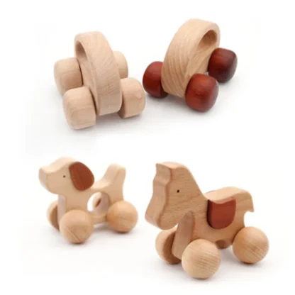 New Montessori Educational Wooden toy 3D Puzzle Wooden Animal Sensory Spinning Top Training Early Intellectual Learning Toy