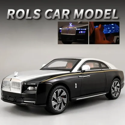 1:24 Rolls Royce Spectre Alloy New Energy Car Model Diecasts Metal Luxy Car Vehicles Model Simulation Sound Light Kids Toys Gift - Image 2