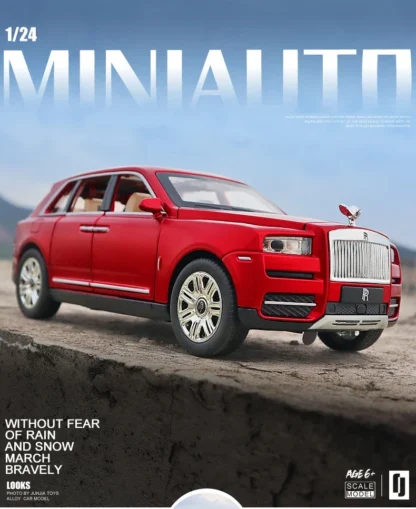 1:24 Rolls Royce Cullinan Alloy Car Model Large Size Simulation SUV Metal Car Model Pull Back Scale Miniatur - Image 2