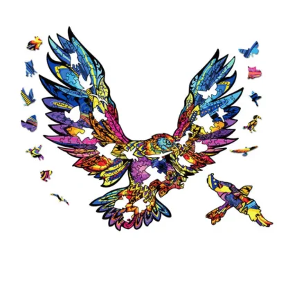 Cool High Quality Wood Jigsaw Puzzle Animal Eagle King Wooden Puzzles Adult Montessori Educational Toys Children Board Game Gift - Image 2