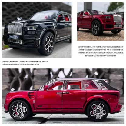 1:24 Rolls Royce Cullinan Masory SUV Alloy Luxy Car Model Diecasts Metal Toy Car Model Simulation Sound and Light Childrens Gift - Image 6