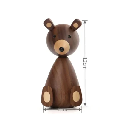 Denmark Wooden Brown Bear Home Decor Figurines High Quality Nordic Design Room Decor Gifts/Crafts/Family Toys home decor - Image 5