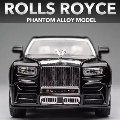 1/24 Rolls Royce Phantom Diecast Toy Cars Model Simulated Pull Back Limousine Zinc Alloy Metal Toy Car for Kids Gifts Collection - Image 2