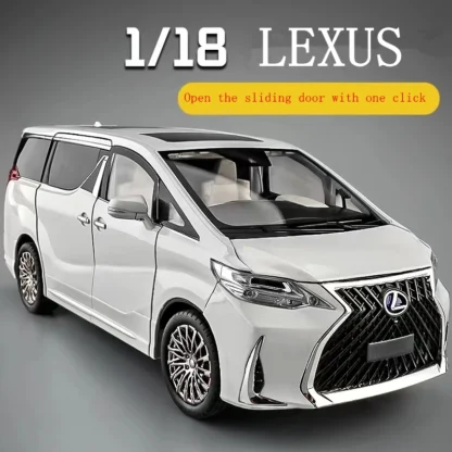 1/18 Lexus LM300 MPV Alloy Car Model Diecasts Metal Toy Commercial Vehicles Car Model Simulation Sound and Light Childrens Gifts - Image 2