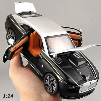 1:24 Rolls Royce Spectre Alloy New Energy Car Model Diecasts Metal Luxy Car Vehicles Model Simulation Sound Light Kids Toys Gift