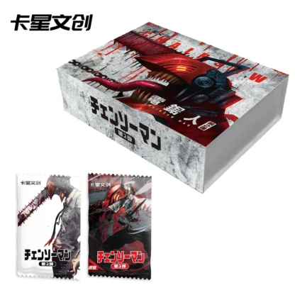 New Chainsaw Man Card Hell Hero Cards Denji Makima Rare Metal Card Fold Cards Animation Collection Card Children Toys Gifts