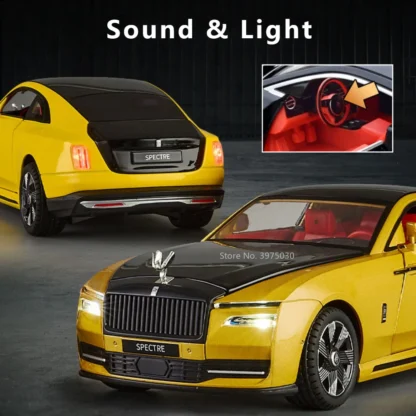 1/24 Alloy Diecast Car Model Rolls Royce Spectre Toy Simulation Limousine Pull Back Sound Light Advanced Decorative Toys for Boy - Image 2