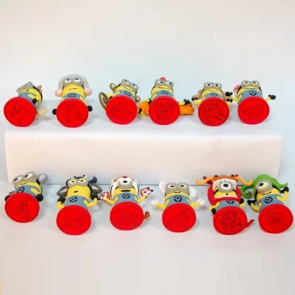 Minions 12 Zodiac Signs Figurines Anime Action Figures Desktop Car Ornaments Desk Decor Collectible Toys Mini Figures Kid Gift - Image 3