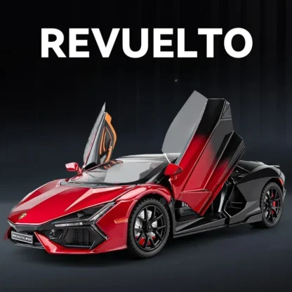 Simualtion 1:24 Lamborghini Revuelto Super Car Model with Sound Light Children Boy Diecast Toy Vehicle Collection Miniature - Image 4