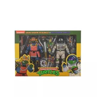 NECA Teenage Mutant Ninja Turtles TMNT Warrior Turtle Space Turtle Classic Colors Version 7-Inch 2pk Scale Action Figure 1