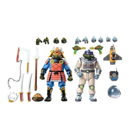 NECA Teenage Mutant Ninja Turtles TMNT Warrior Turtle Space Turtle Classic Colors Version 7-Inch 2pk Scale Action Figure 2