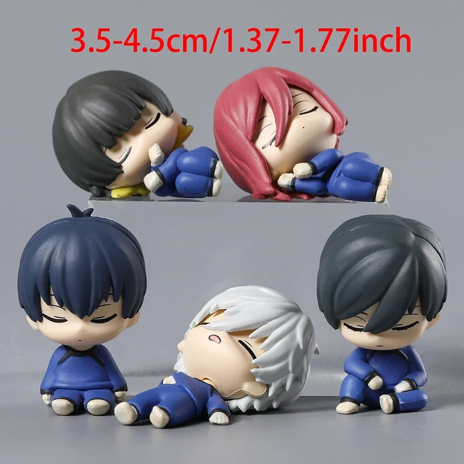 Set BLUE LOCK Sleeping Isagi Yoichi Bachira Meguru Chigiri Hyoma Nagi Seishiro Rin Itoshi Figure Toys Model Dolls Best Gifts