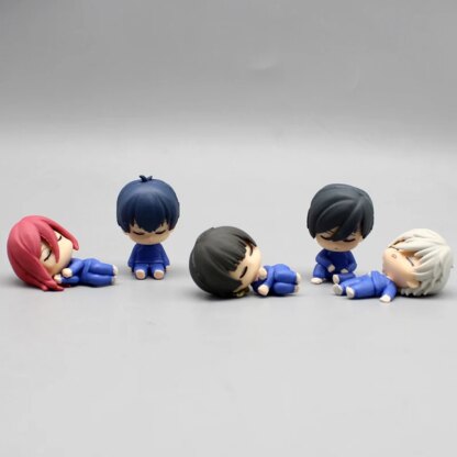 5pcs Blue Lock Gk Isagi Yoichi Nagi Seishiro Chigiri Hyoma Anime Figure Q Sleep Style Model Statue Desktop Children'S Toys Gifts