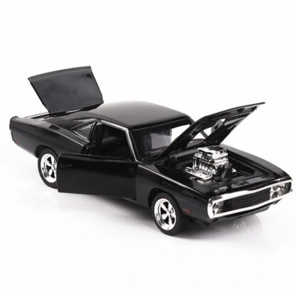 1:32 Alloy The Fast And The Furious Dodge Car Model With Sound And Light Diecasts & Toy Vehicles Pull Back Car Collection Toys - Image 3