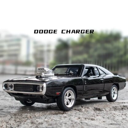 1:32 Alloy The Fast And The Furious Dodge Car Model With Sound And Light Diecasts & Toy Vehicles Pull Back Car Collection Toys - Image 2