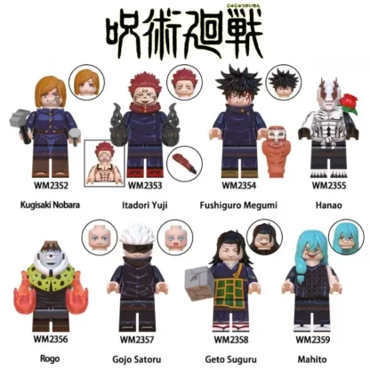 Jujutsu Kaisen Satoru Gojo Model Fashion Cartoon Anime Model Mini Action Toys Figures Assemble Models Children Birthday Toy Gift