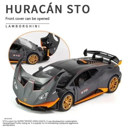 1:24 Scale Lamborghini STO Alloy Model Car - Ultimate Supercar Replica for Collectors - Precise Detailing, High-End Craftsmanshi - Image 6