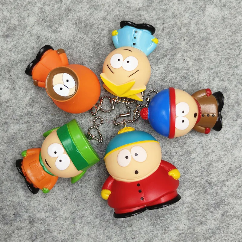 South North Park Mini Figures 5pcs Southpark Anime Figure Pvc Kawaii Cute Room Tabletop Collectble Dolls Models Toys Gifts