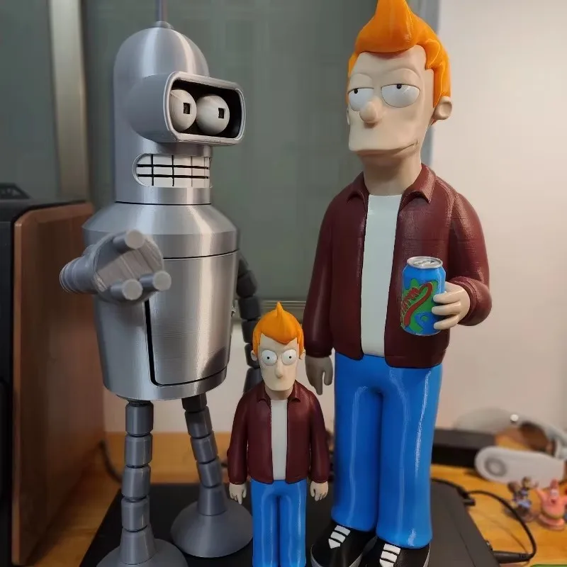 Futurama Fry & Bender 3d Printing Action Figure Model Doll Toys Birthday Xmas Gifts For Kids