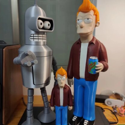 Futurama Fry & Bender 3d Printing Action Figure Model Doll Toys Birthday Xmas Gifts For Kids