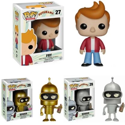 Funko Pop Animation FUTURAMA FRY 27# BENDER 29# Vinyl Figure Collection Limited Edition Model Toys for Children Birthday Gift