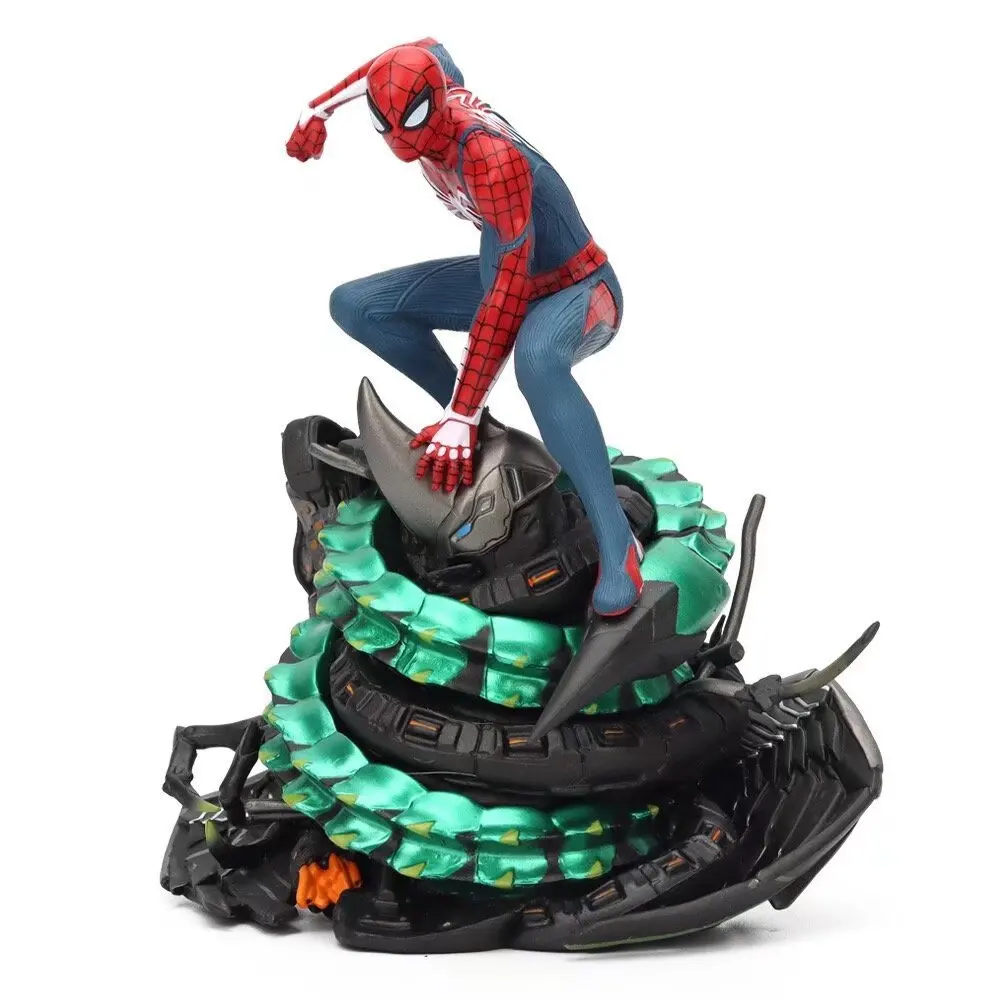 Marvel Spider Man Game Upgraded Version Peter Parker Action Figure Sony Base Statue Scene Legend Avengers Model Toy Collecti