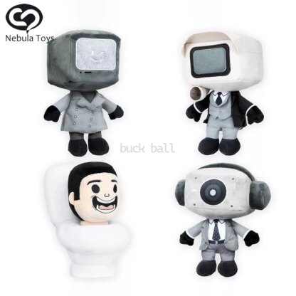 New Skibidi Toilet Mystery Plush Dolls Smiling Tv Plush Toys Statue Doll Collection Room Decoration Toy Friends Christmas Gifts