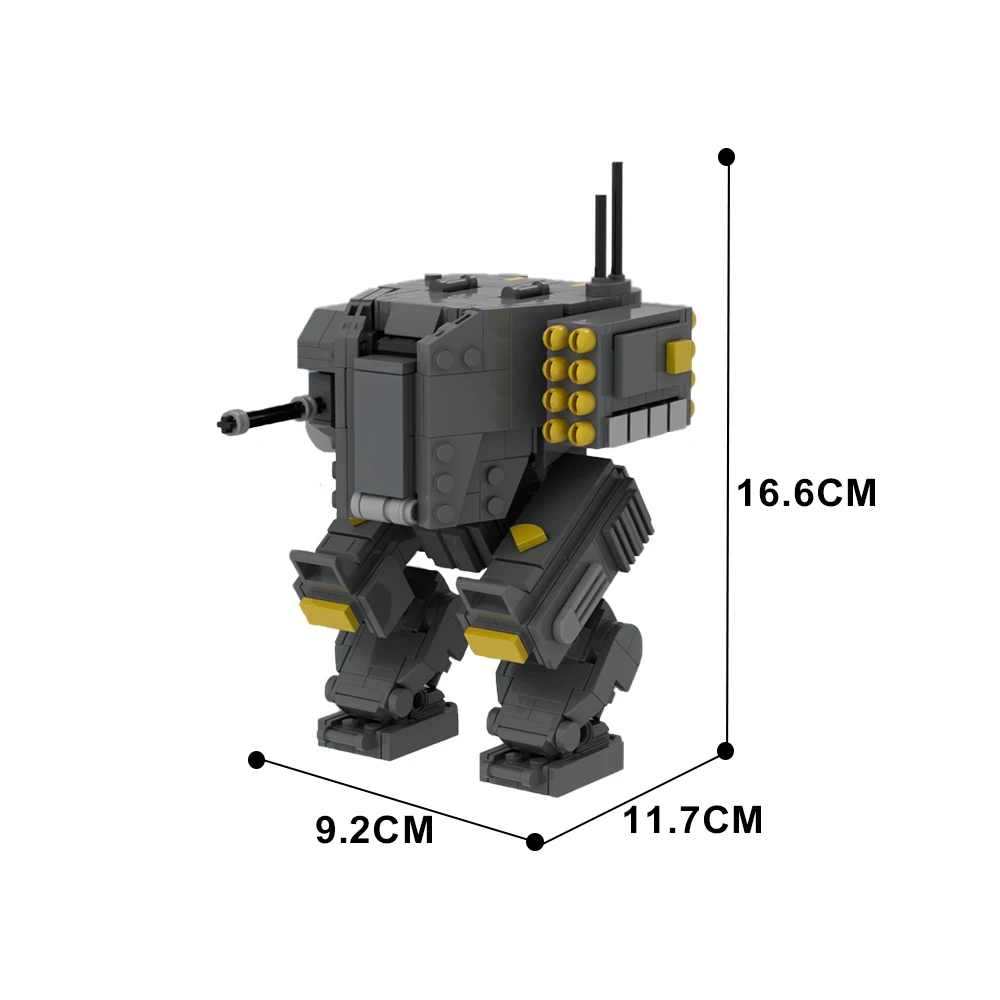 Gobricks MOC Helldivers 2 EX-45 Patriot Exosuit Bricks Model Lightly Armored Troopers Hunters Building Blocks DIY Toys Gift