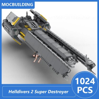 Helldivers 2 Super Destroyer Model Moc Building Blocks Diy Assemble Bricks Space Collection Display Creative Toys Gifts 1024PCS