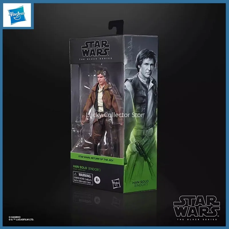 Hasbro Genuine Figure Star Wars Return of The Jedi Han Solo Endor 6-inch Movable Figure Model Decorative Ornament Toy Gift