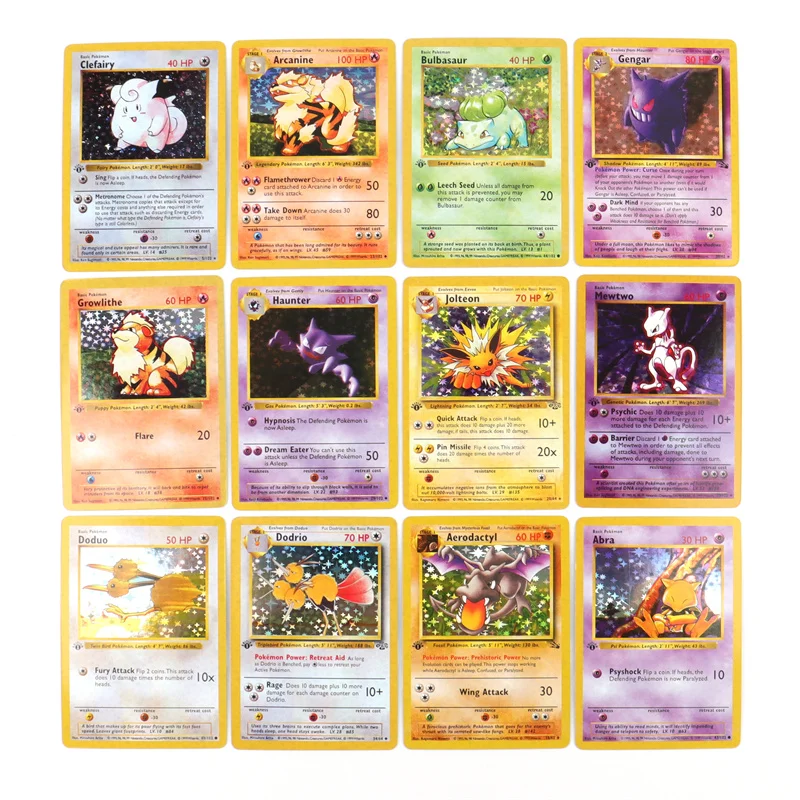 151Pcs 1996 First Generation Pokémon card Full range Charizard Pikachu Mewtwo Blastoise Collecting card toys English version