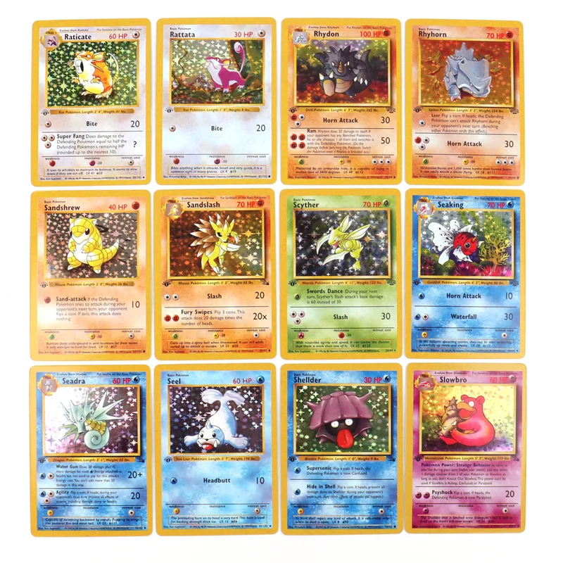 151Pcs 1996 First Generation Pokémon card Full range Charizard Pikachu Mewtwo Blastoise Collecting card toys English version