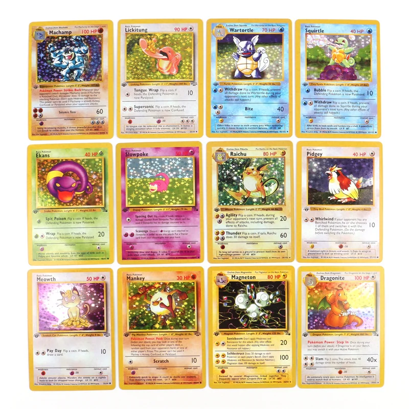 151Pcs 1996 First Generation Pokémon card Full range Charizard Pikachu Mewtwo Blastoise Collecting card toys English version