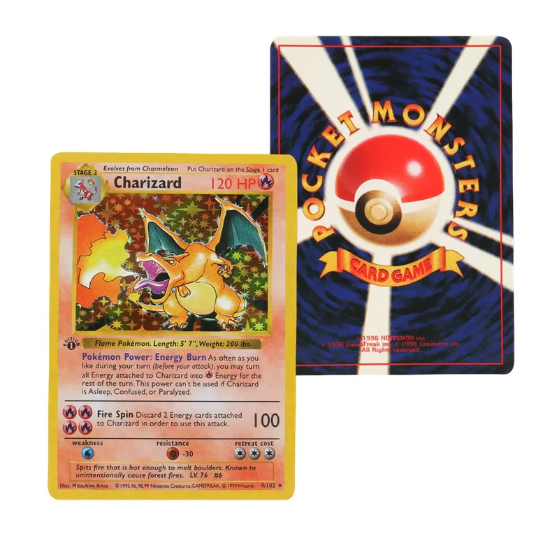 151Pcs 1996 First Generation Pokémon card Full range Charizard Pikachu Mewtwo Blastoise Collecting card toys English version