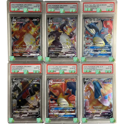 Anime PTCG Collection Card CHARIZARD VMAX SHINYSTAR V Graded Card GEM MT 10Points Holographic Label Replica Child Gifts Toy