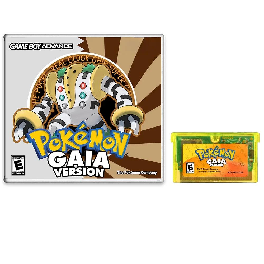 GBA RTC Pokemon Real Clock New Version 2.0 Game Card Featured Popular English Games