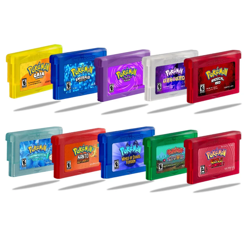 GBA RTC Pokemon Real Clock New Version 2.0 Game Card Featured Popular English Games