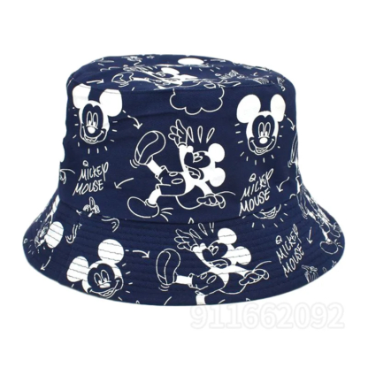 Disney Mickey 2024 New Fashion Hat Cartoon Cute Female Fisherman Hat Luxury Brand Double-sided Style Fashion Travel Sunshade Hat - Image 6