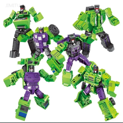 22CM Transformation Robot Car 6 In 1 Defensor Devastator Toy Action Figure ABS Plastic Vehicle Robot Toy Model Gift For Children - Image 3