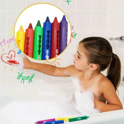 6Pcs Washable Crayon Kids Baby Bath Time Paints Drawing Pens Toy Halloween Makeup Pastel Baby Toys Bath Dessin Kredki Dla Dzieci - Image 3