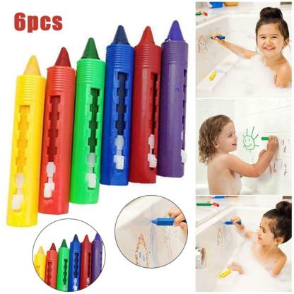 6Pcs Washable Crayon Kids Baby Bath Time Paints Drawing Pens Toy Halloween Makeup Pastel Baby Toys Bath Dessin Kredki Dla Dzieci - Image 4