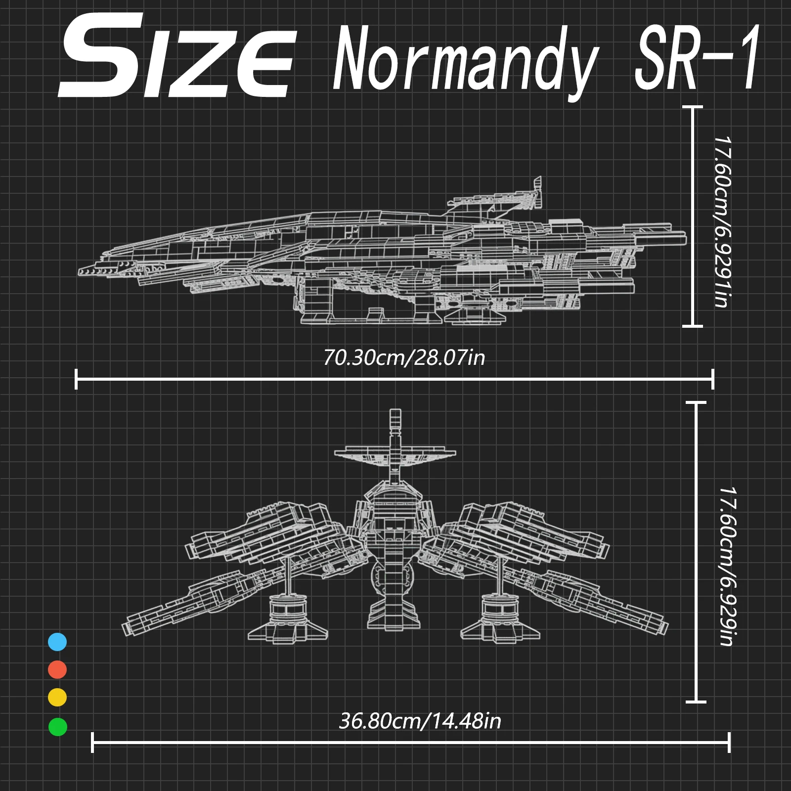 BuildMoc Starships Normandy SR-2 Building Blocks Set For Mass Effect 2 Game Spaceship Fighter Airship Bricks Children Toys Gifts