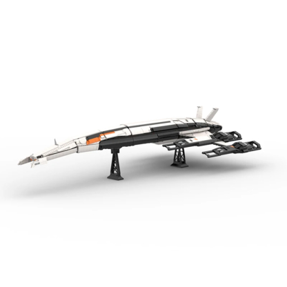 BuildMoc Starships Normandy SR-2 Building Blocks Set For Mass Effect 2 Game Spaceship Fighter Airship Bricks Children Toys Gifts - Image 3