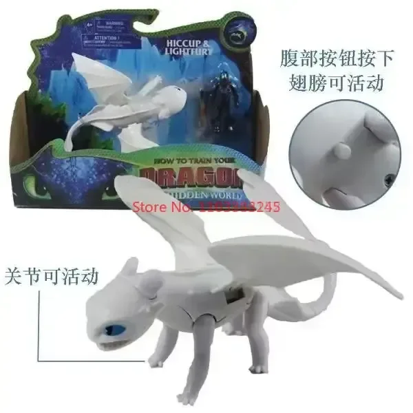 Original Toothless Light Fury Action Figure Disney Cartoon How To Train Your Dragon Genuine Anime Figure For Kids Festival Gifts