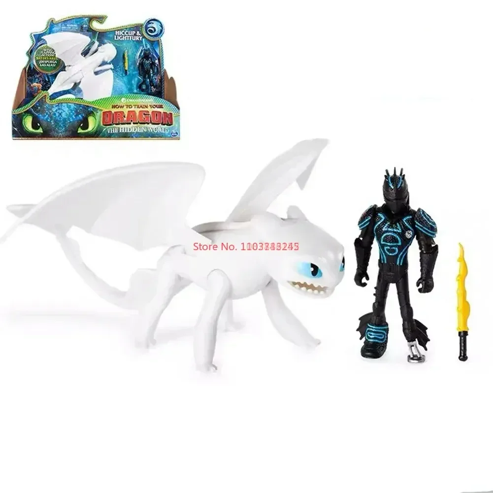 Original Toothless Light Fury Action Figure Disney Cartoon How To Train Your Dragon Genuine Anime Figure For Kids Festival Gifts